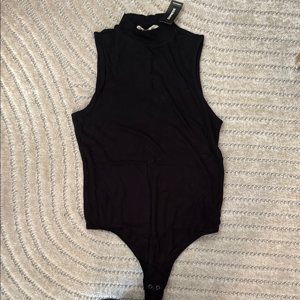 Black Sleeveless Bodysuit